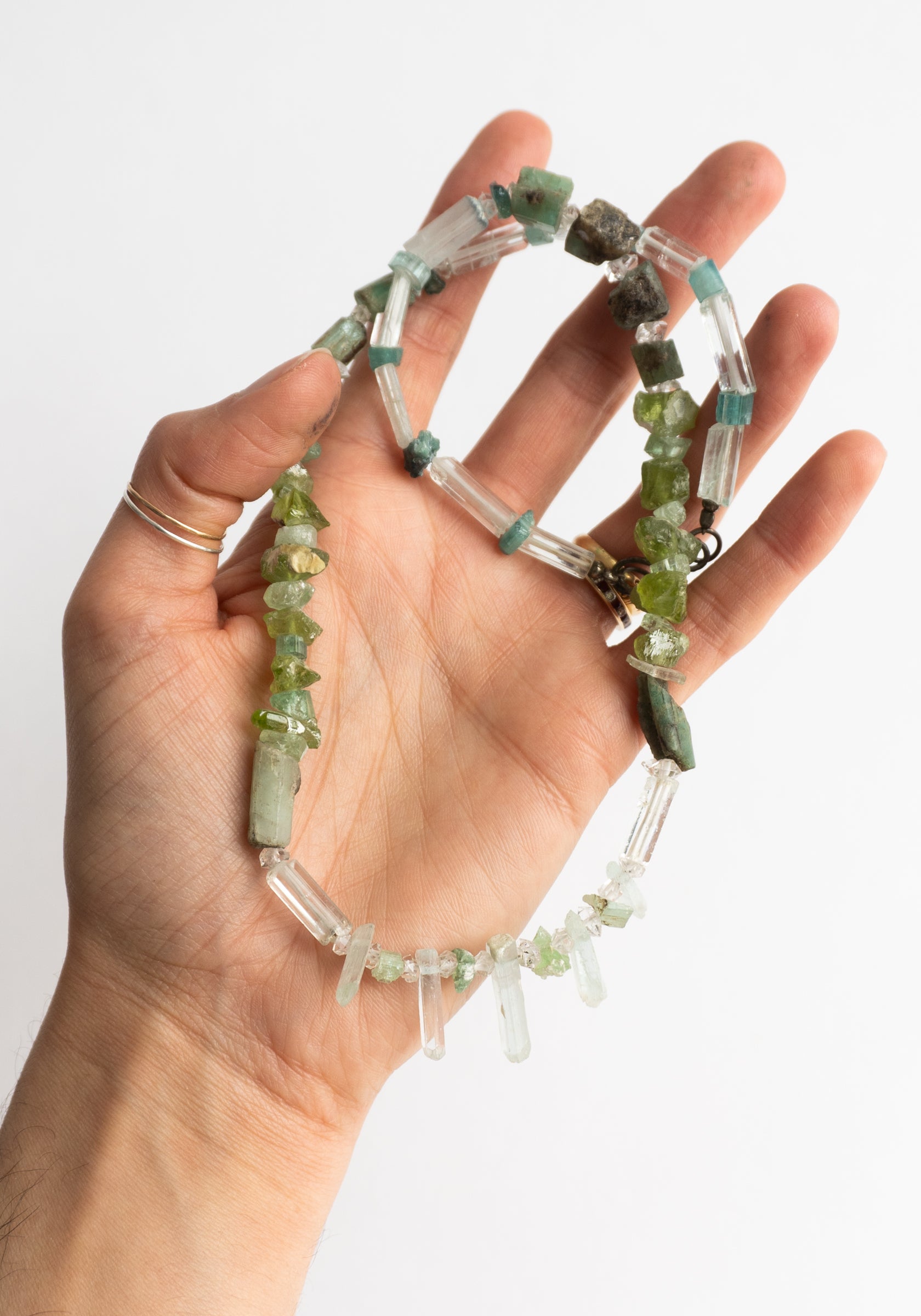 Prasiolite Quartz Beaded Necklace