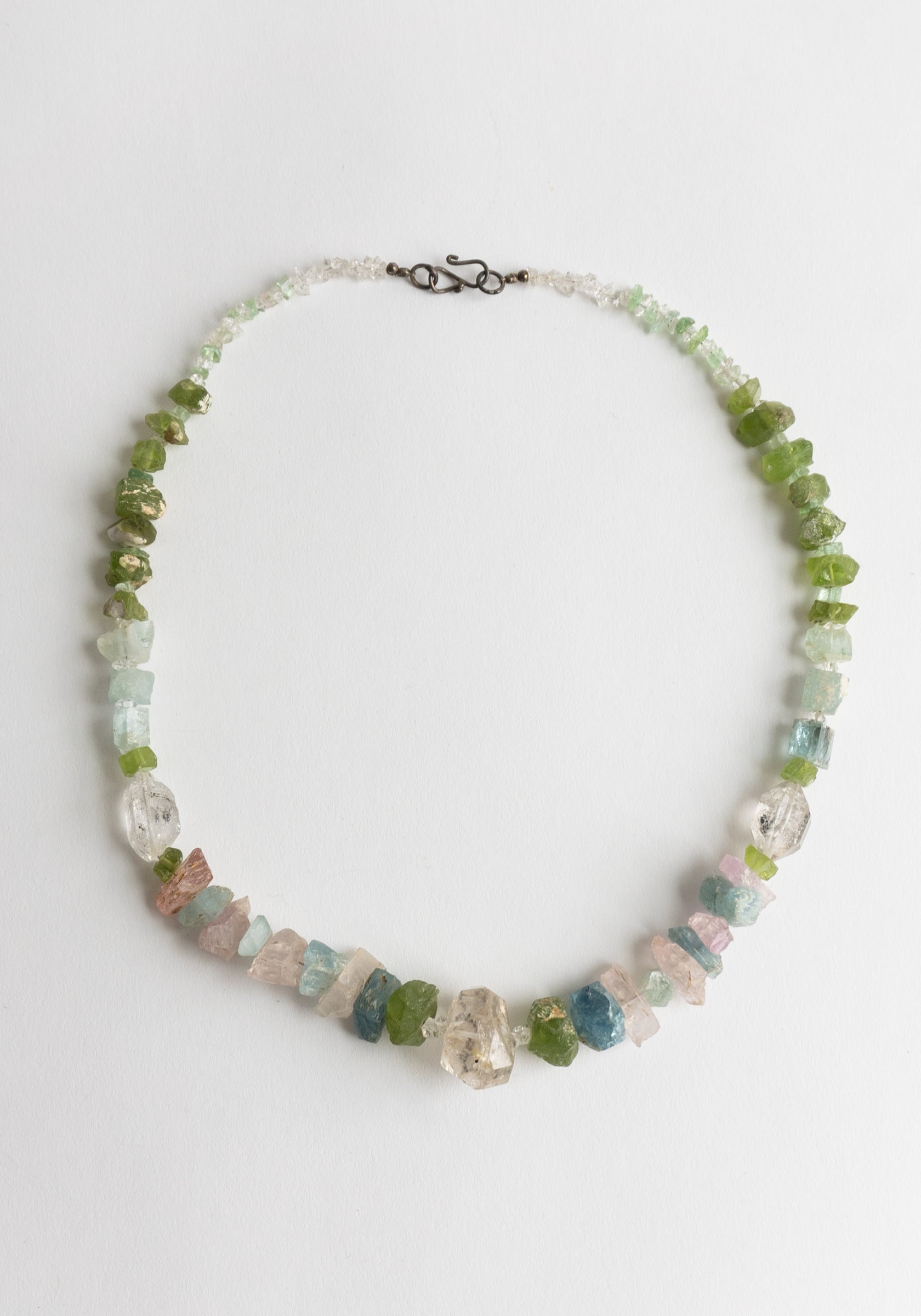 Rose Quartz & Prasiolite Beaded Necklace