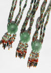 Jade Beaded Tassel Necklace