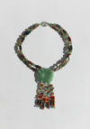 Jade Beaded Tassel Necklace