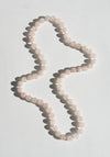 Long Rose Quartz Beaded Necklace