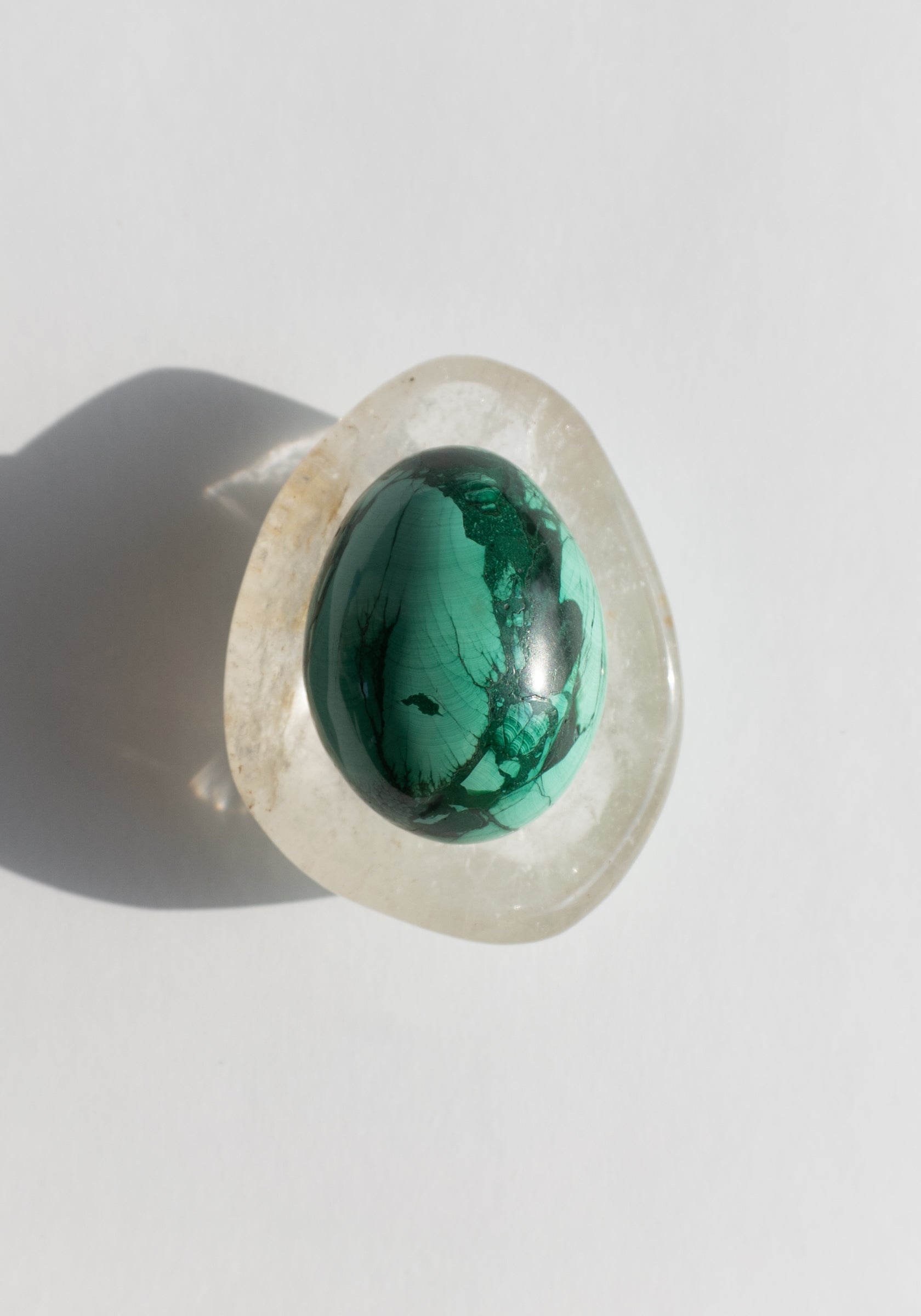 Polished Malachite Egg
