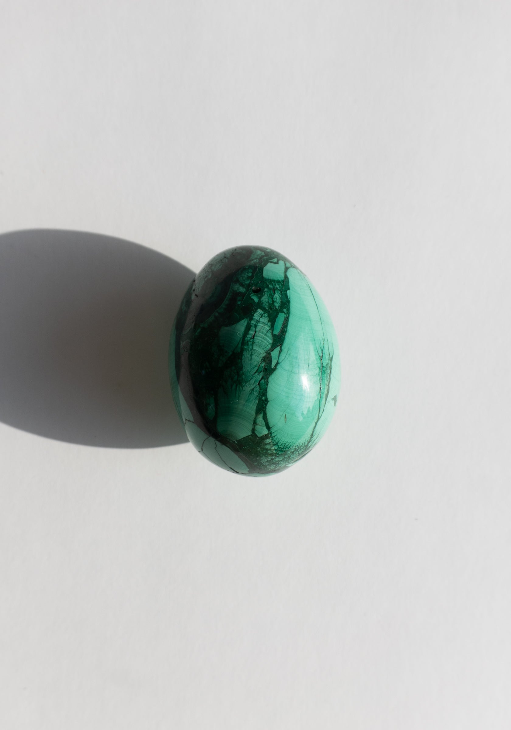 Polished Malachite Egg