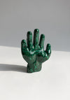 Hand Carved Malachite Hand Totem