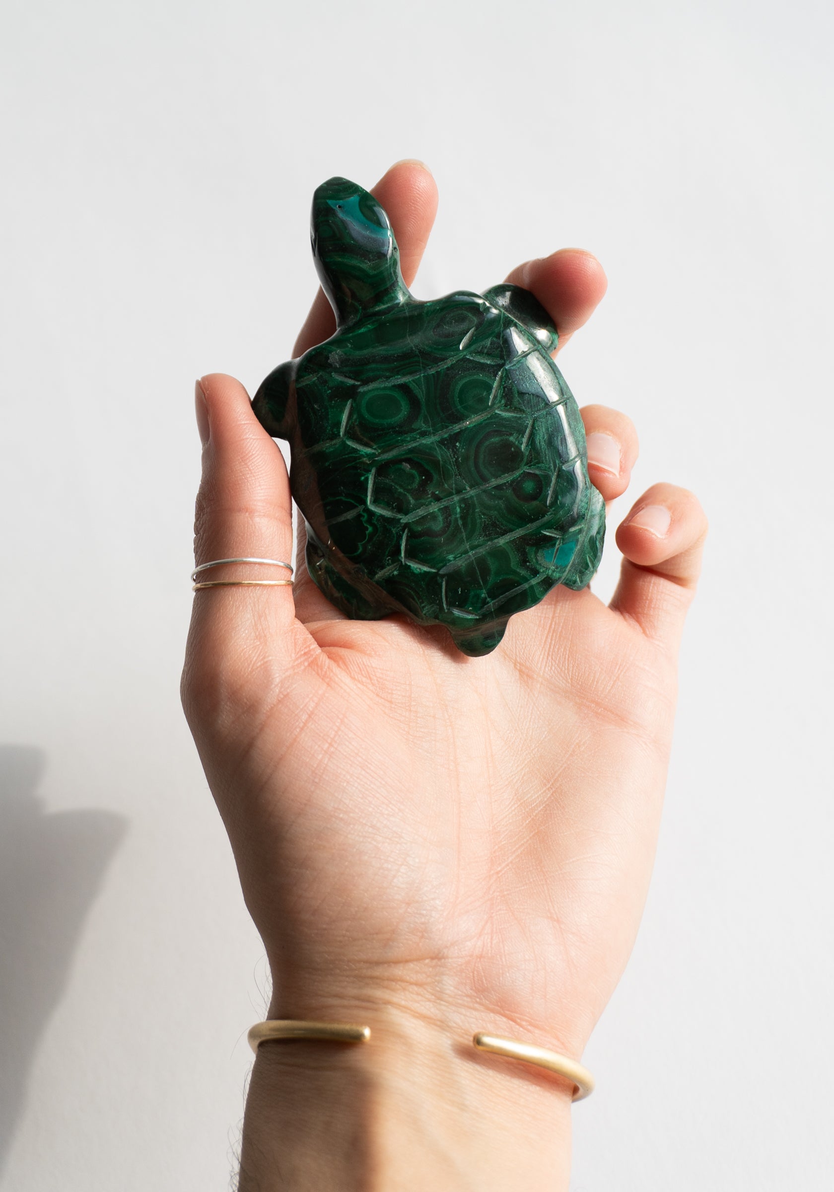 Hand Carved Malachite Turtle