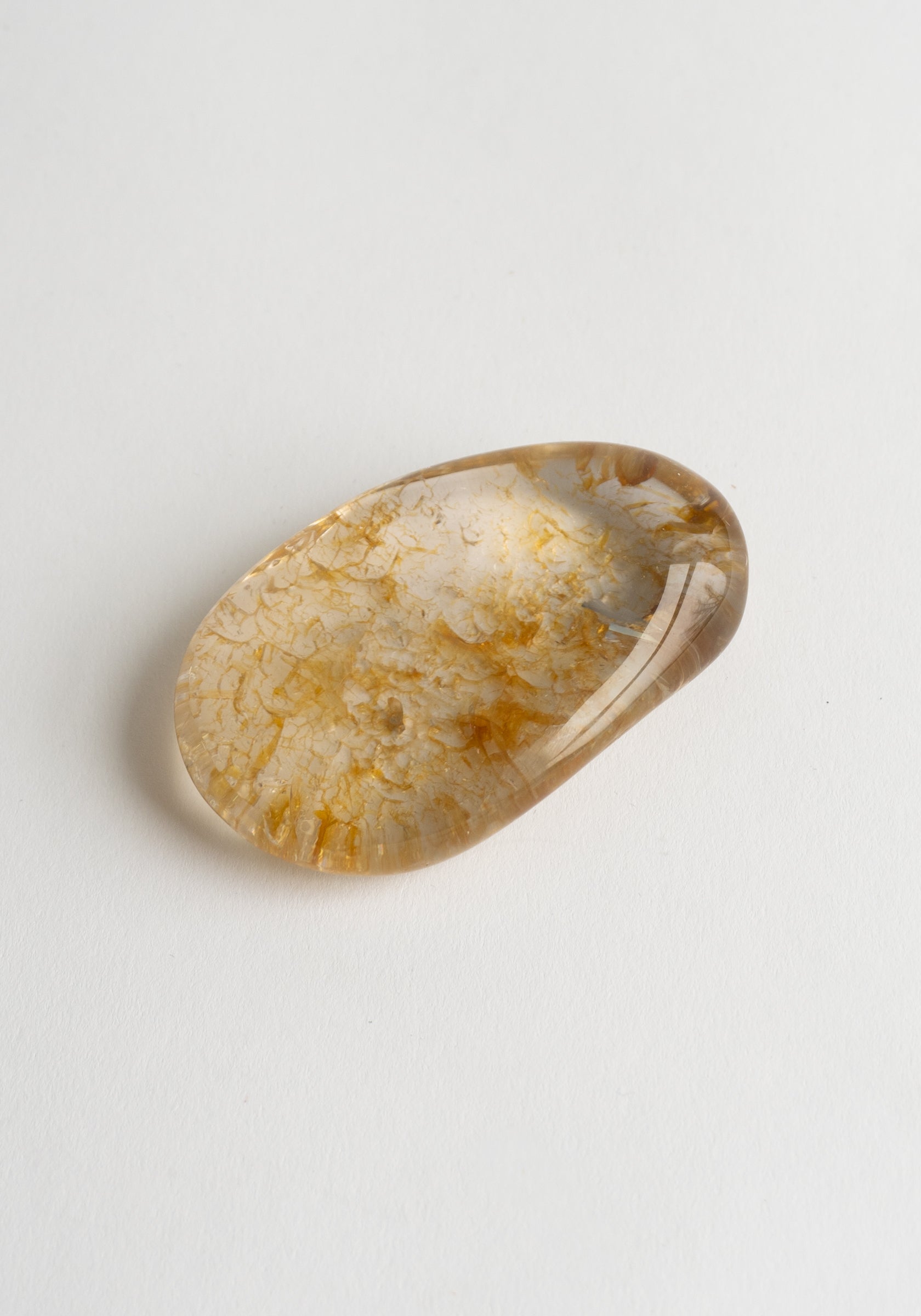 Orange Quartz Palm Stone