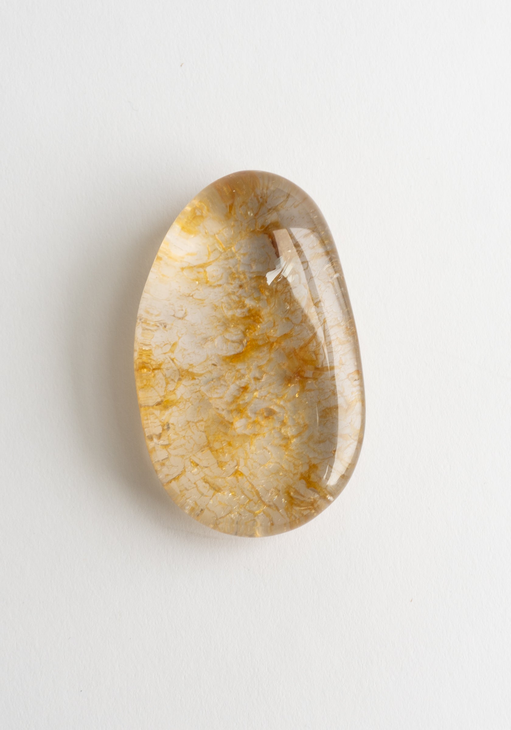 Orange Quartz Palm Stone