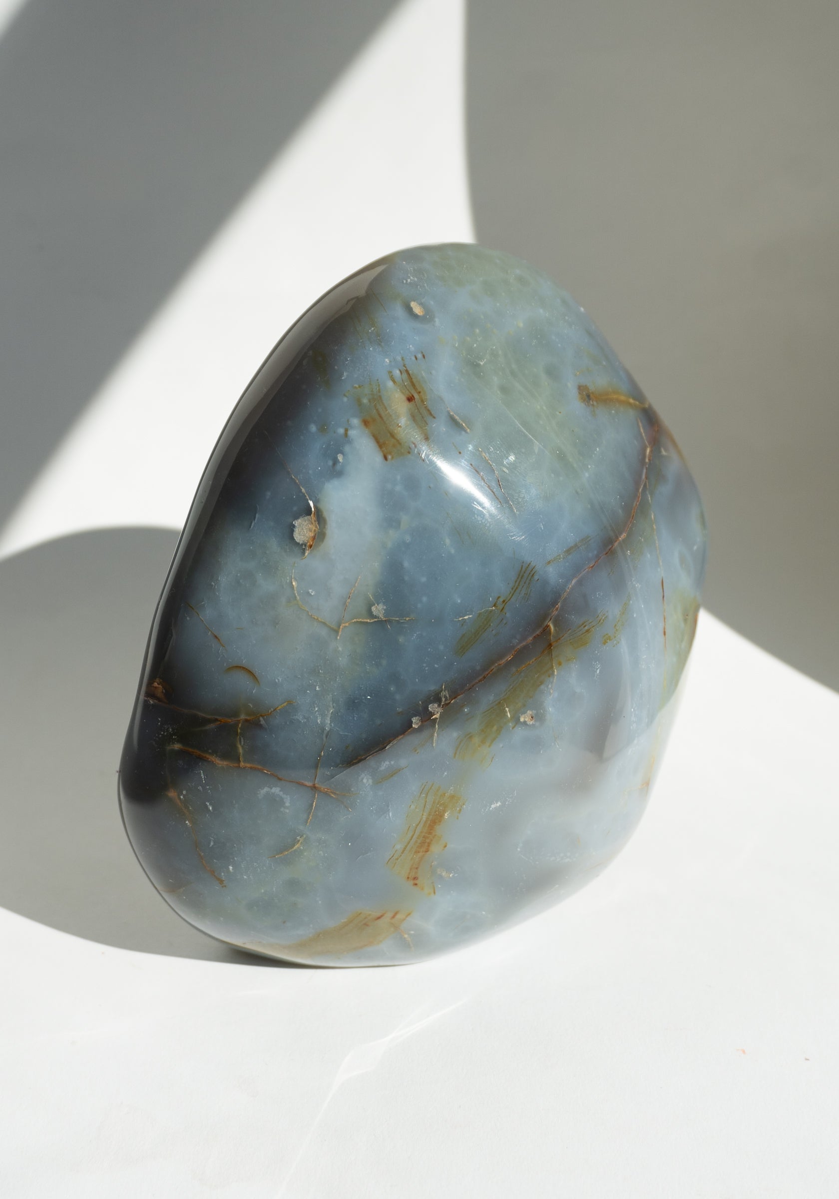 Large Polished Blue Picasso Jasper Freeform