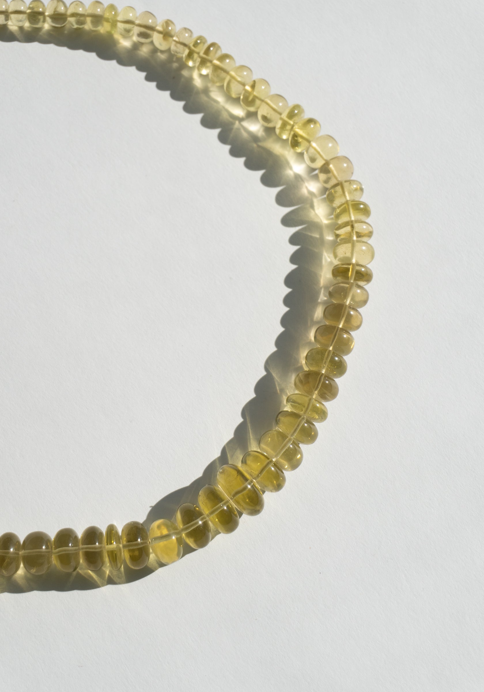 Polished Citrine Beaded Necklace