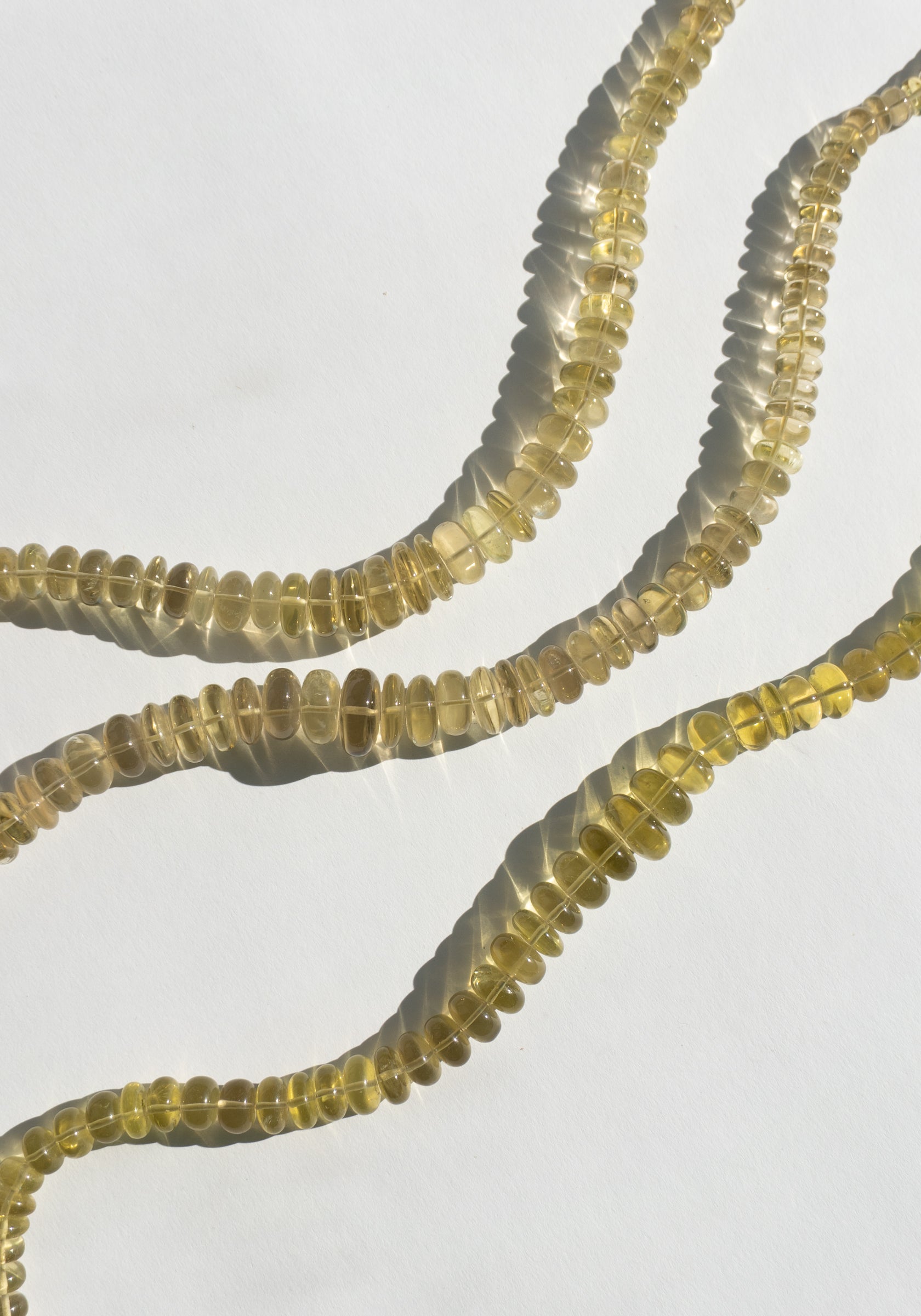 Polished Citrine Beaded Necklace