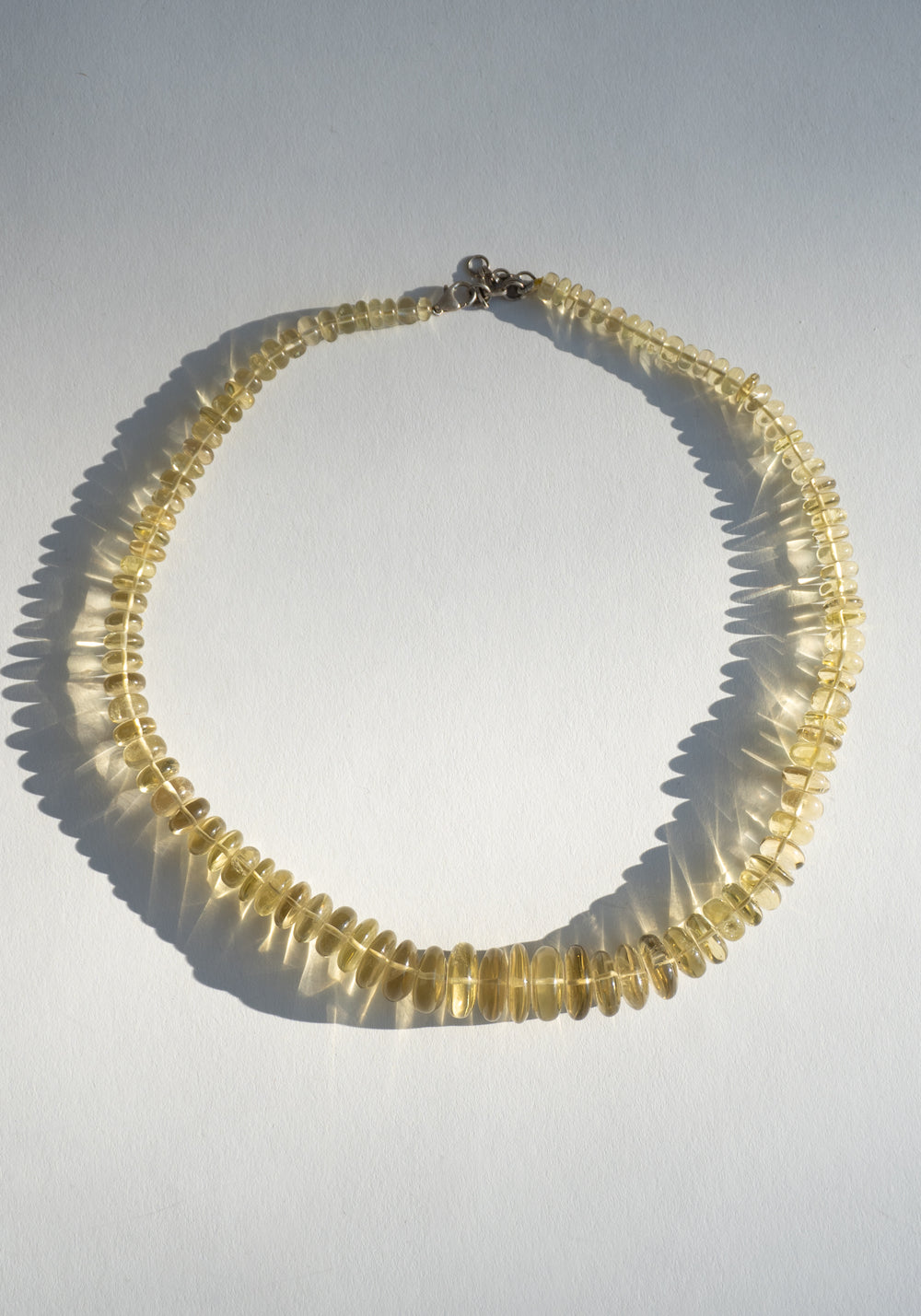 Polished Citrine Beaded Necklace