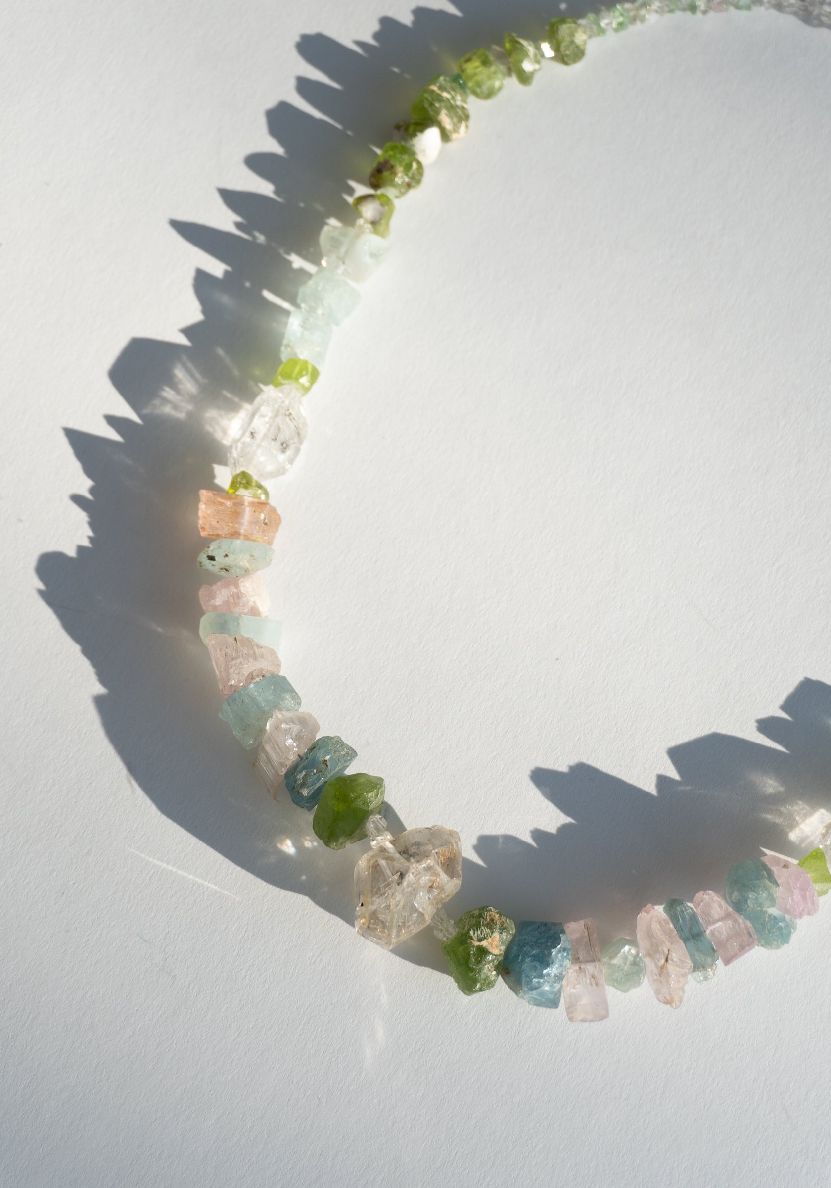 Rose Quartz & Prasiolite Beaded Necklace