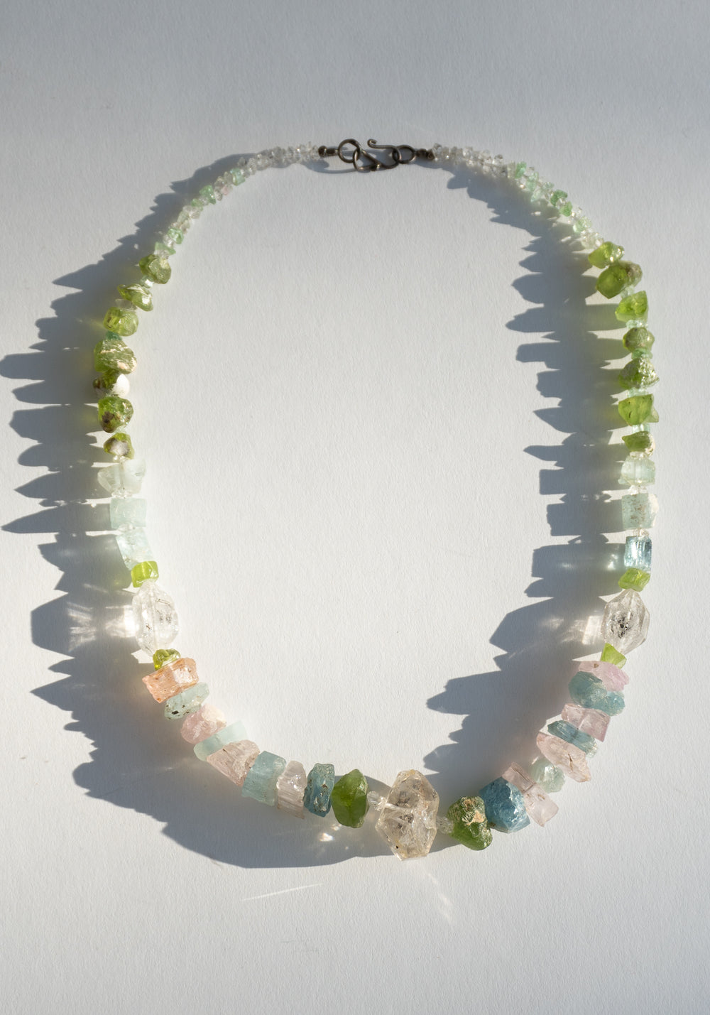 Rose Quartz & Prasiolite Beaded Necklace