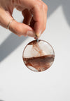Blood Quartz Moon Pendant