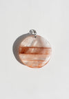 Fire Quartz Moon Pendant