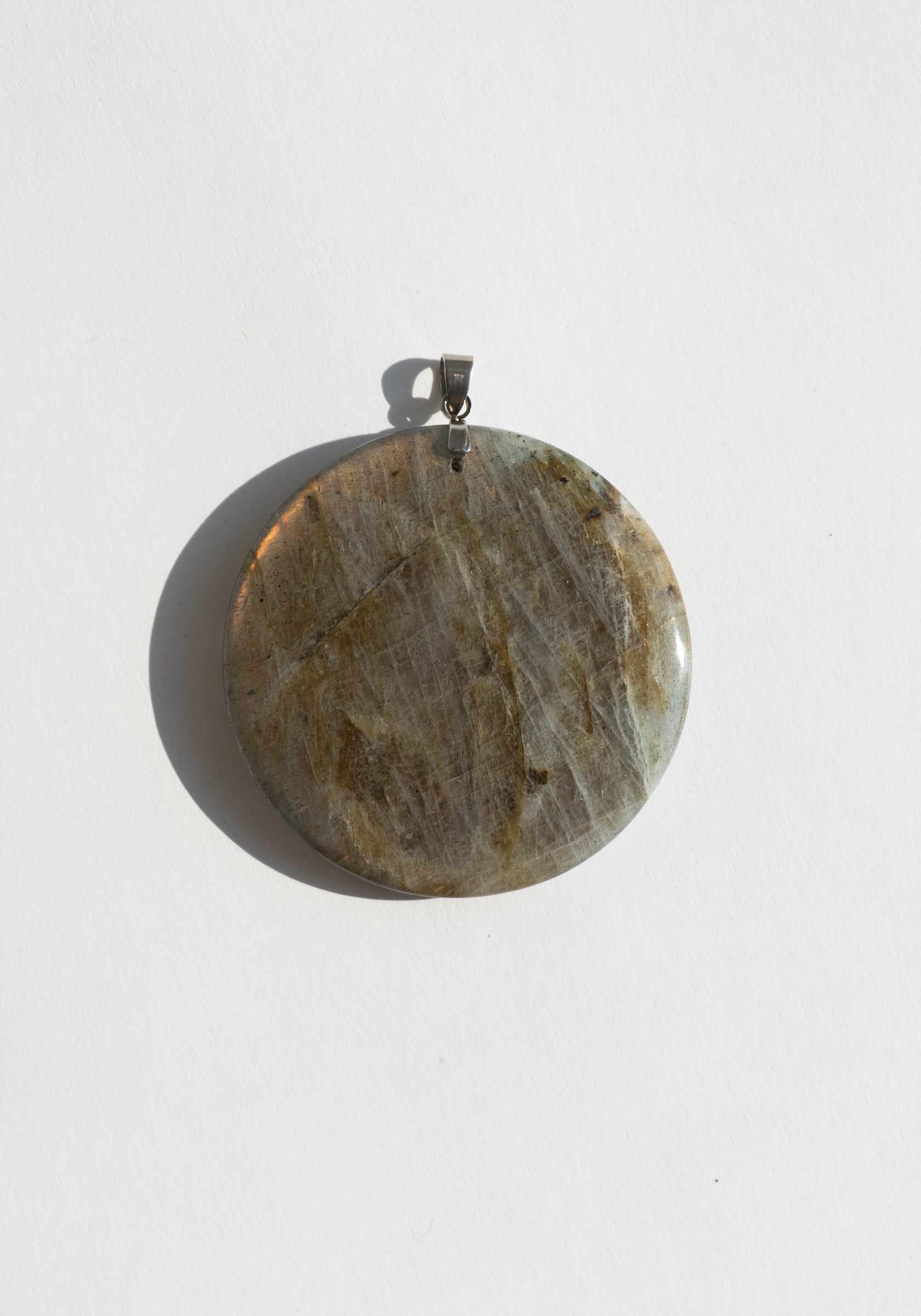 Sunset Labradorite Moon Pendant
