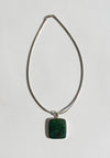 Green Australian Opal Pendant Necklace