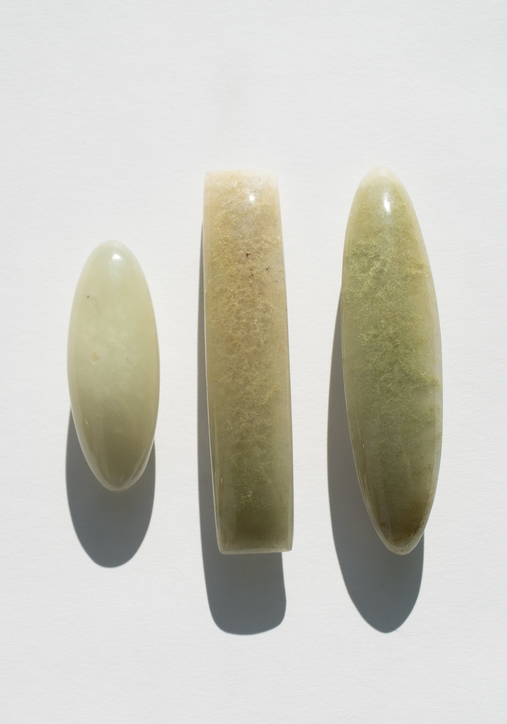 Green Stone Hair Clips