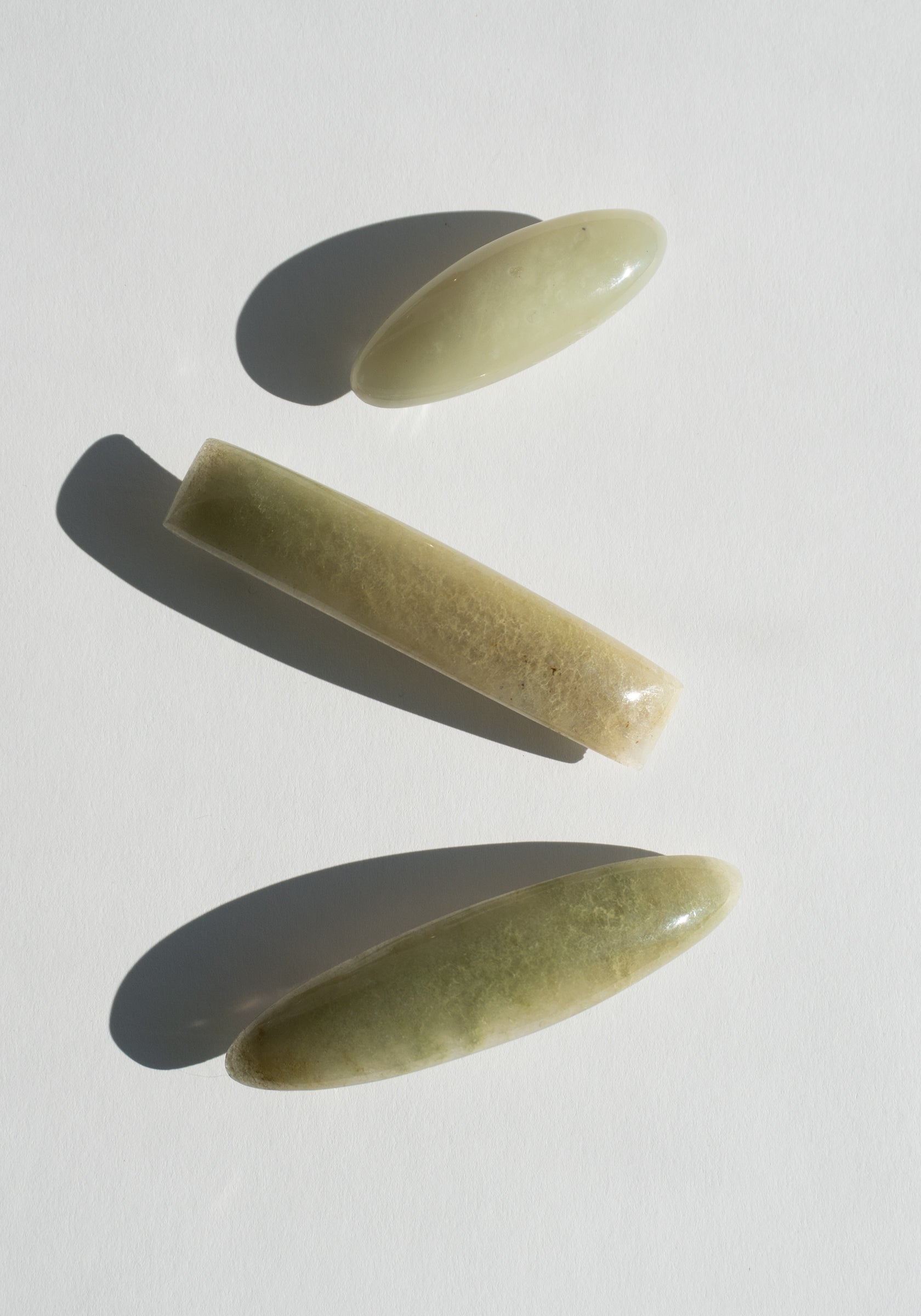 Green Stone Hair Clips