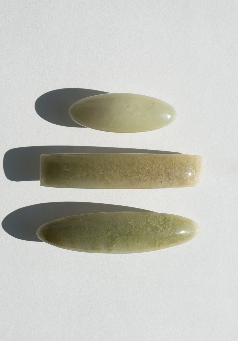 Green Stone Hair Clips