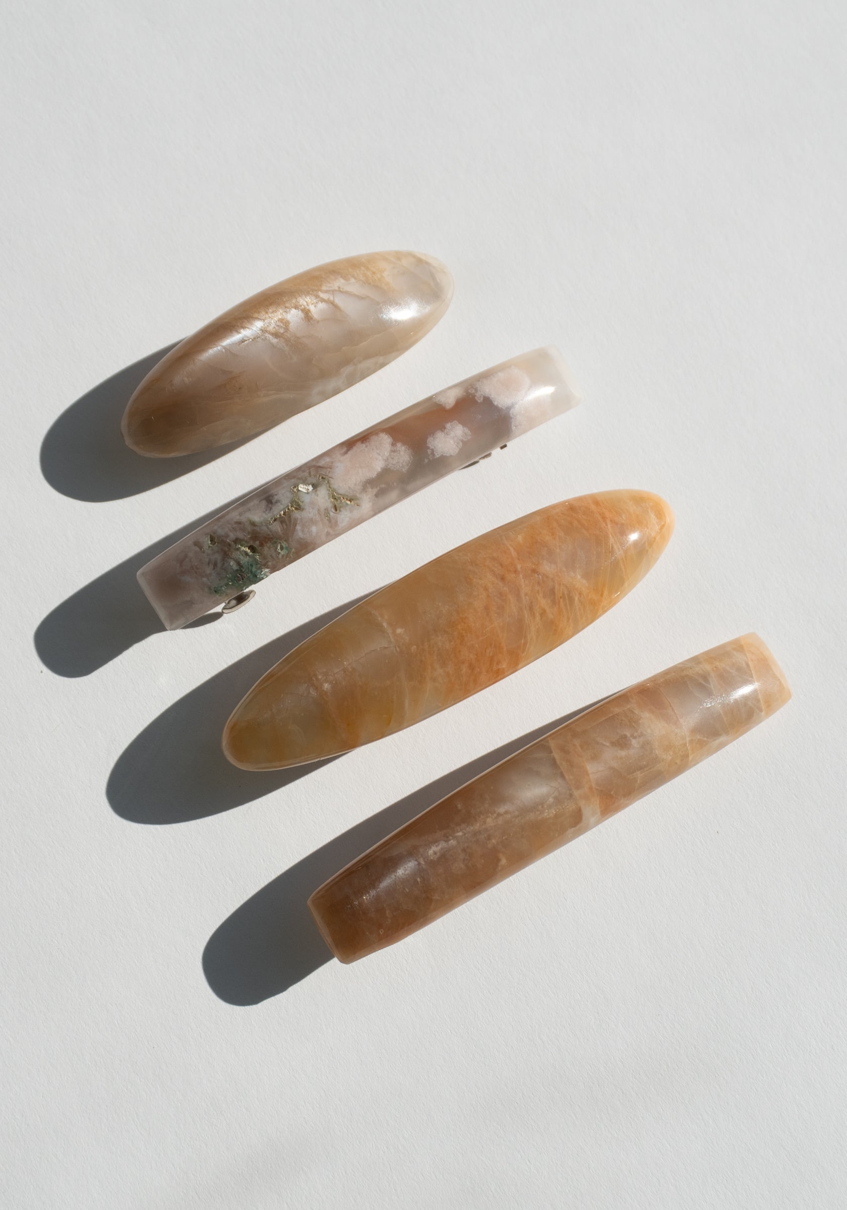 Pink Stone Hair Clips