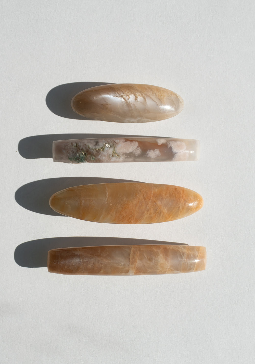 Pink Stone Hair Clips