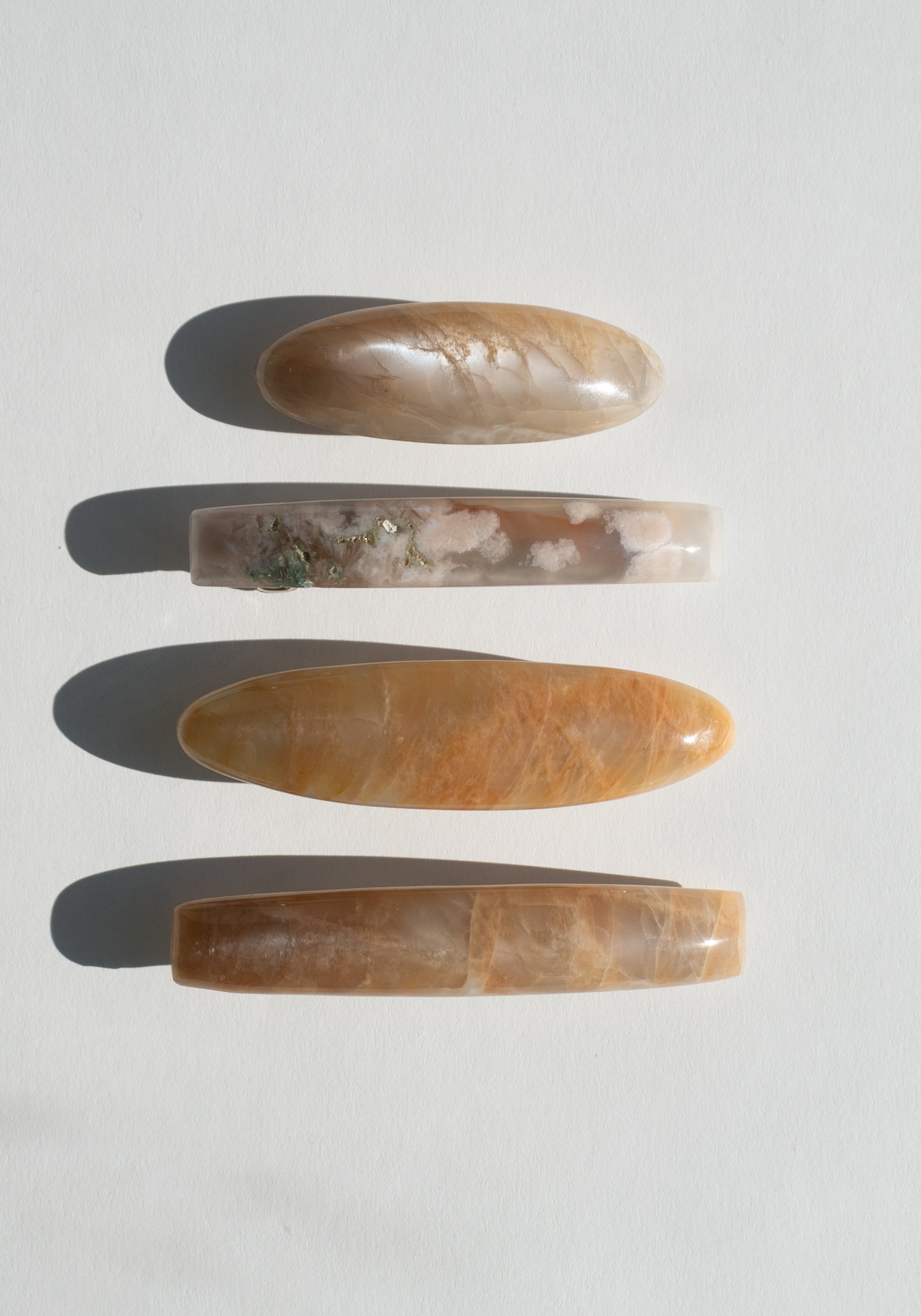 Pink Stone Hair Clips