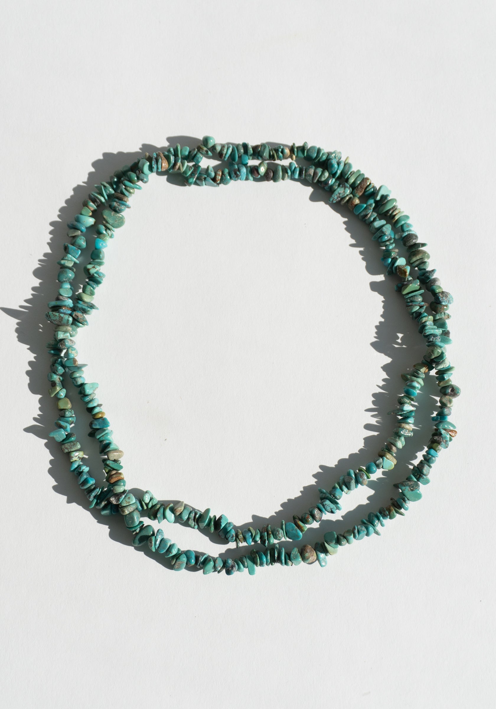 Long Turquoise Beaded Necklace