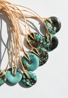 Turquoise Donut Pendant Necklaces