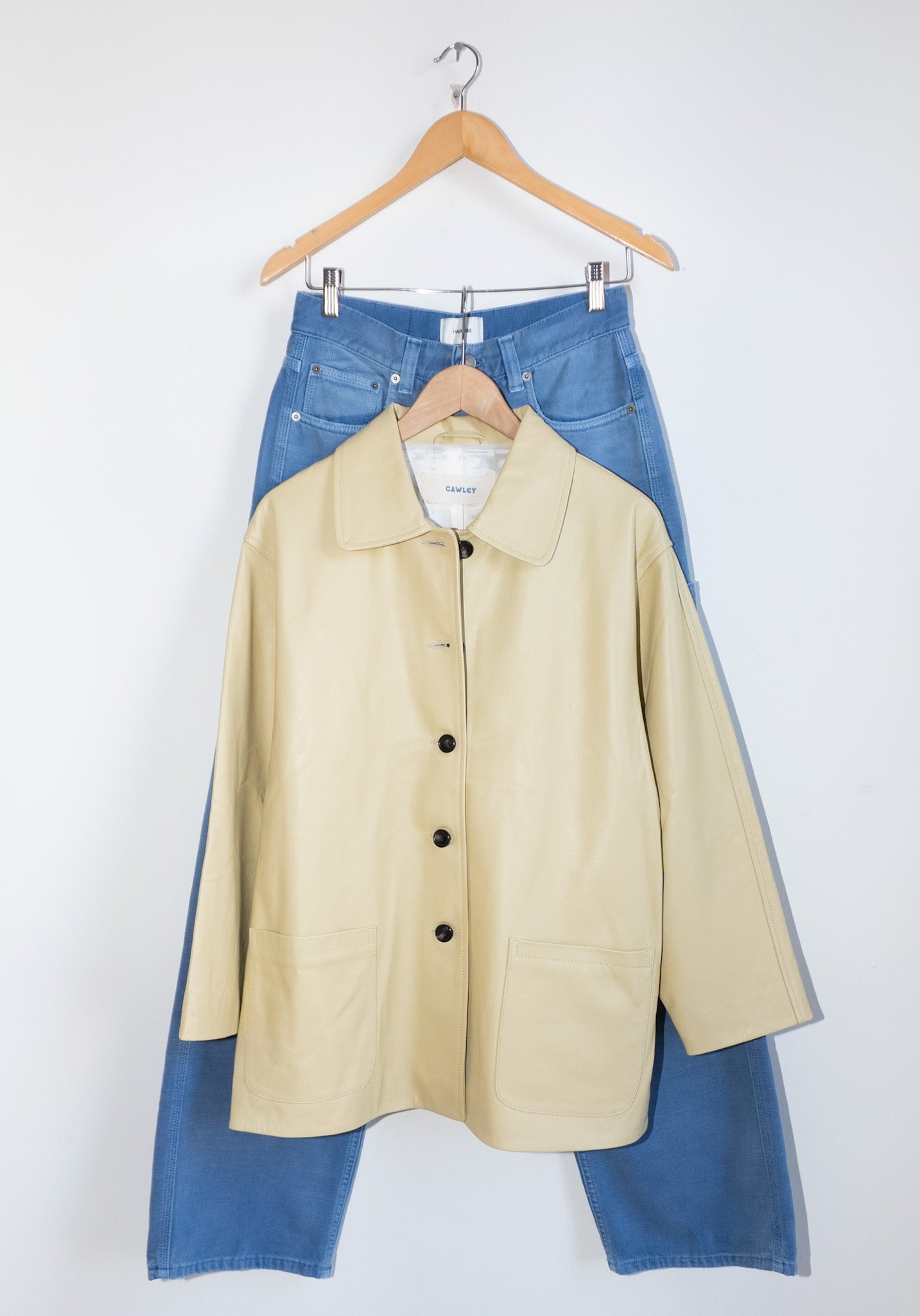 Cawley Nappa Leather Quinn Jacket in Butter