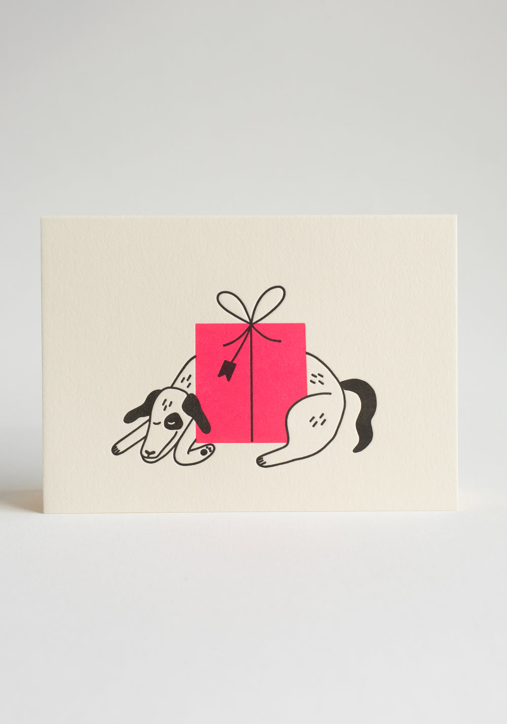 Dog with Present Card