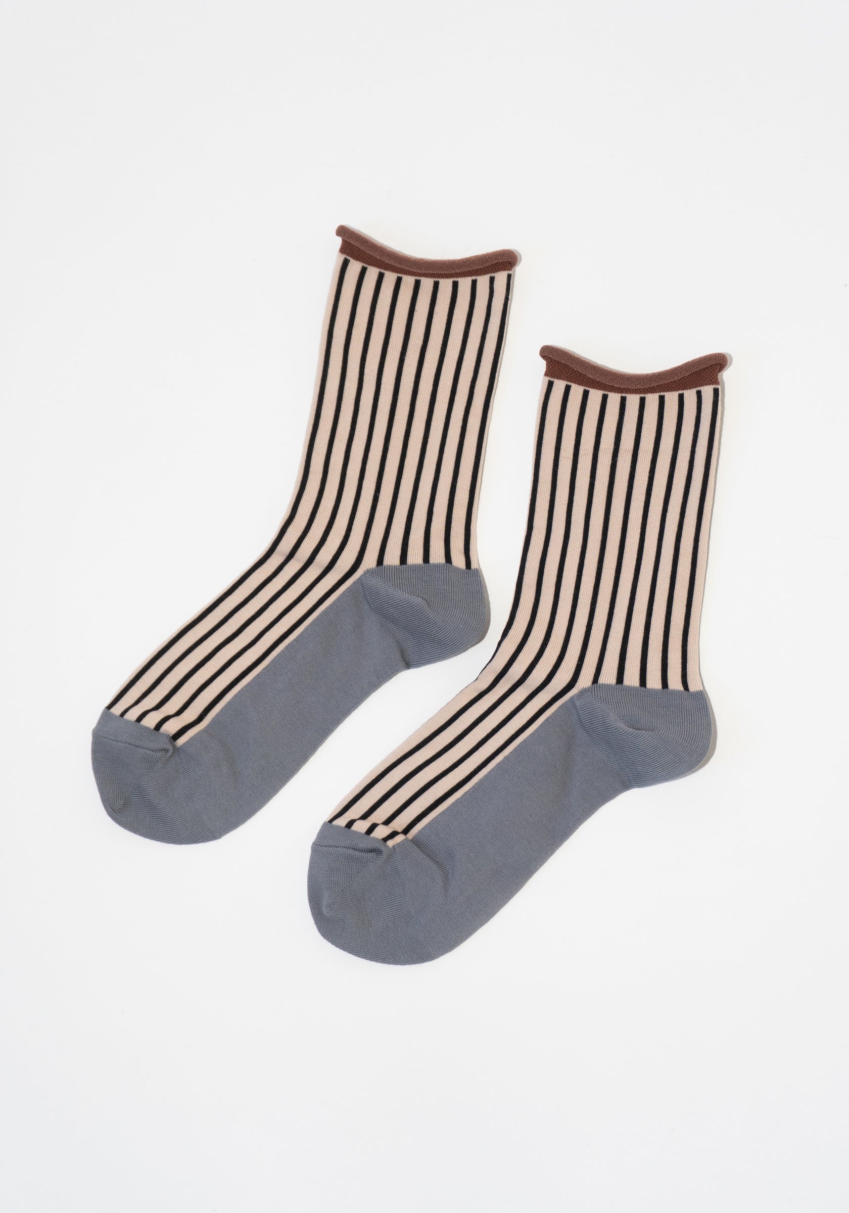 Hansel from Basel Hilda Crew Socks in Pebble