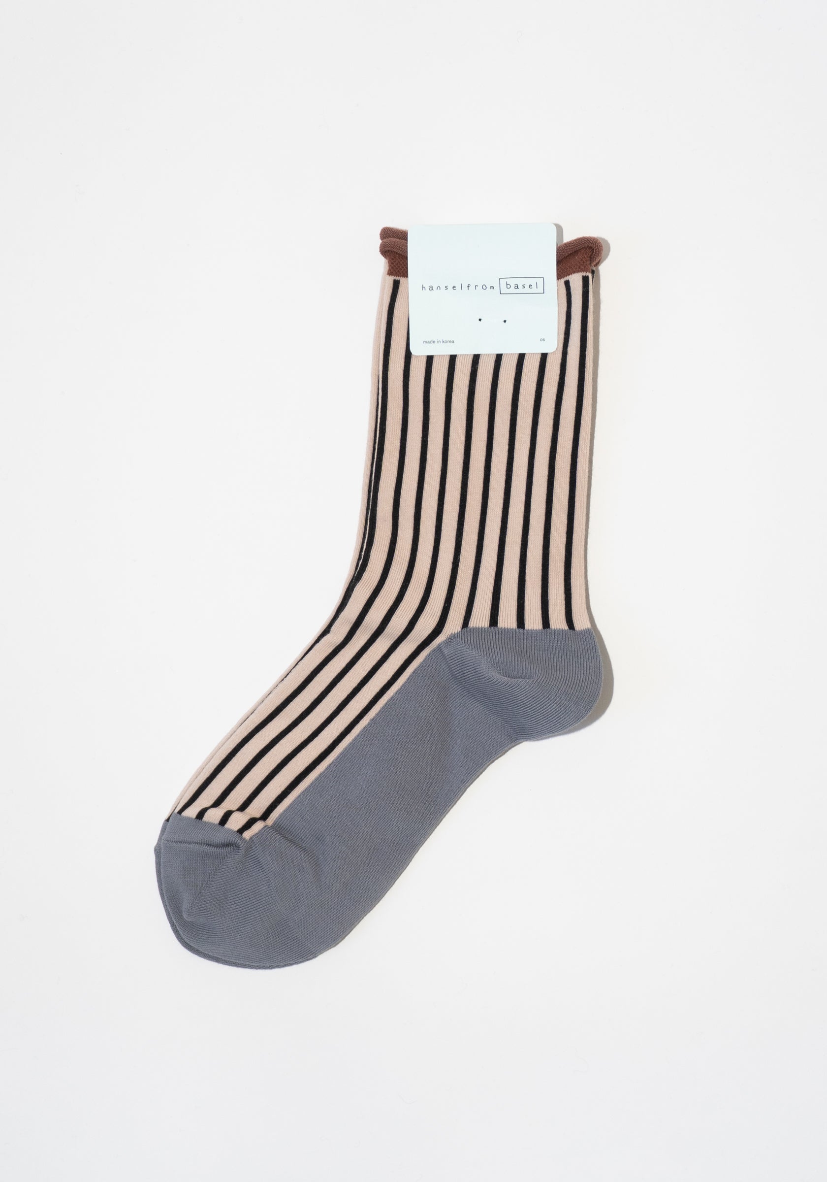 Hansel from Basel Hilda Crew Socks in Pebble