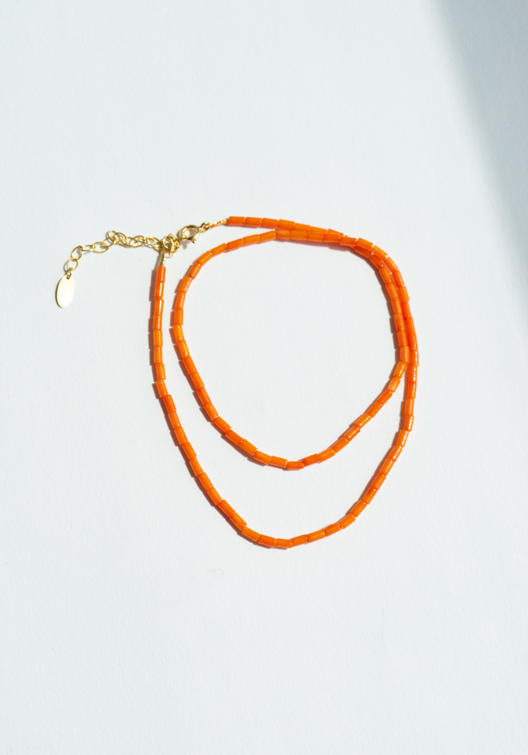 Orange Tube Necklace