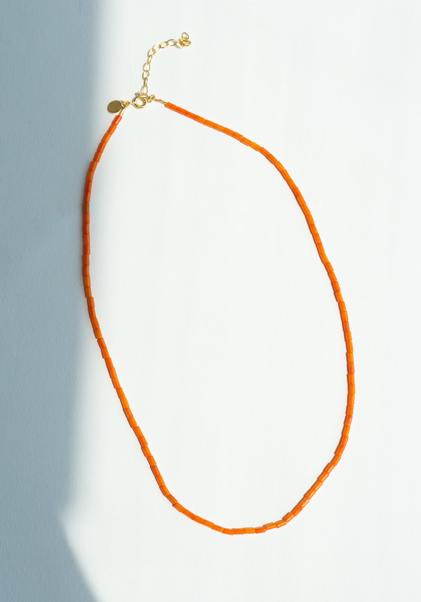 Hermina Athens Orange Tube Necklace