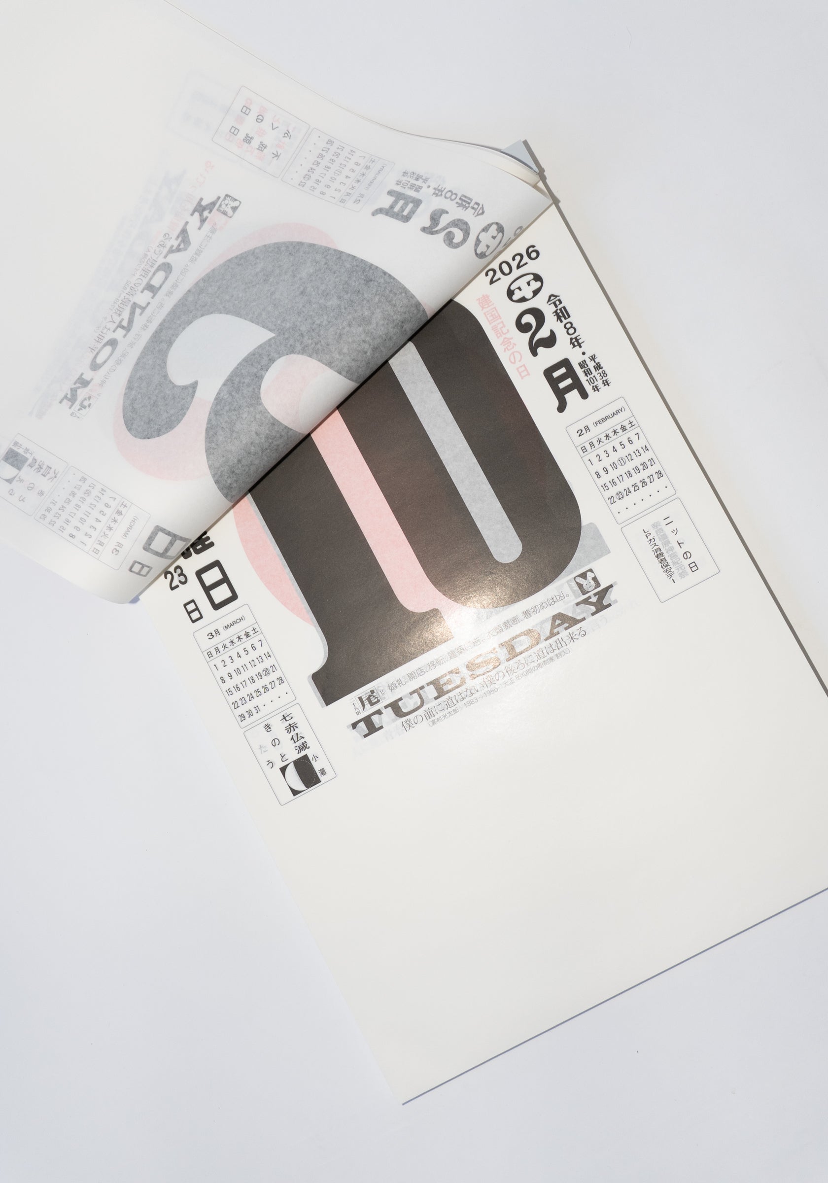 XL Japanese Daily Calendar #11 2026 Edition