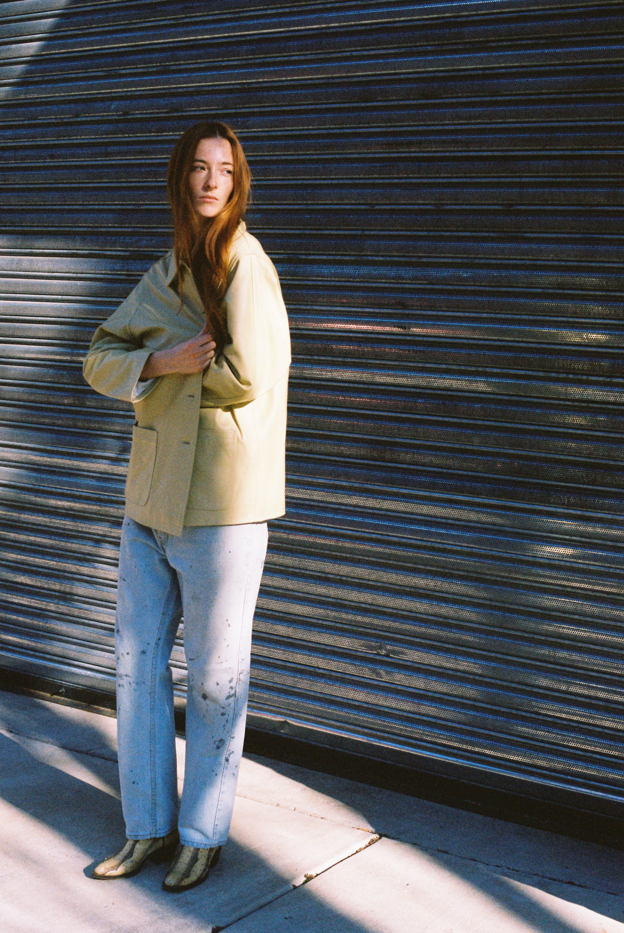 Nappa Leather Quinn Jacket in Butter