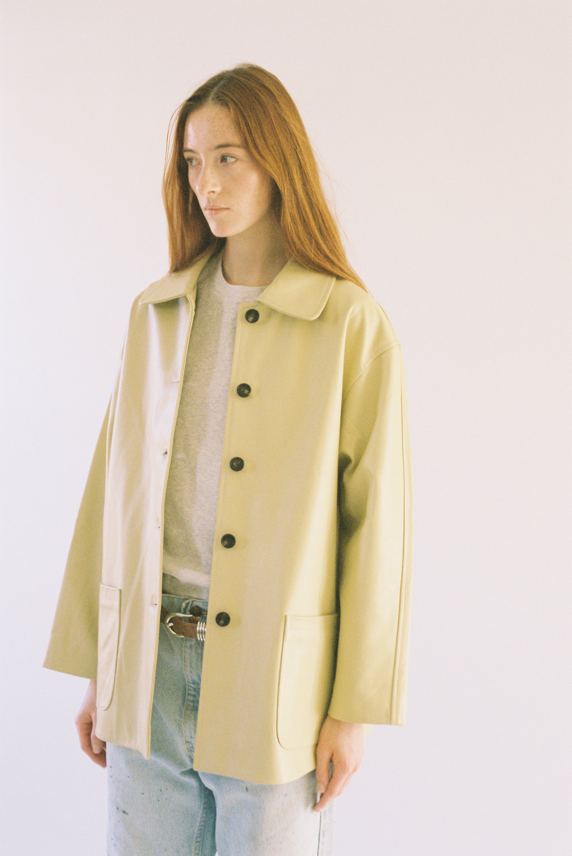 Nappa Leather Quinn Jacket in Butter