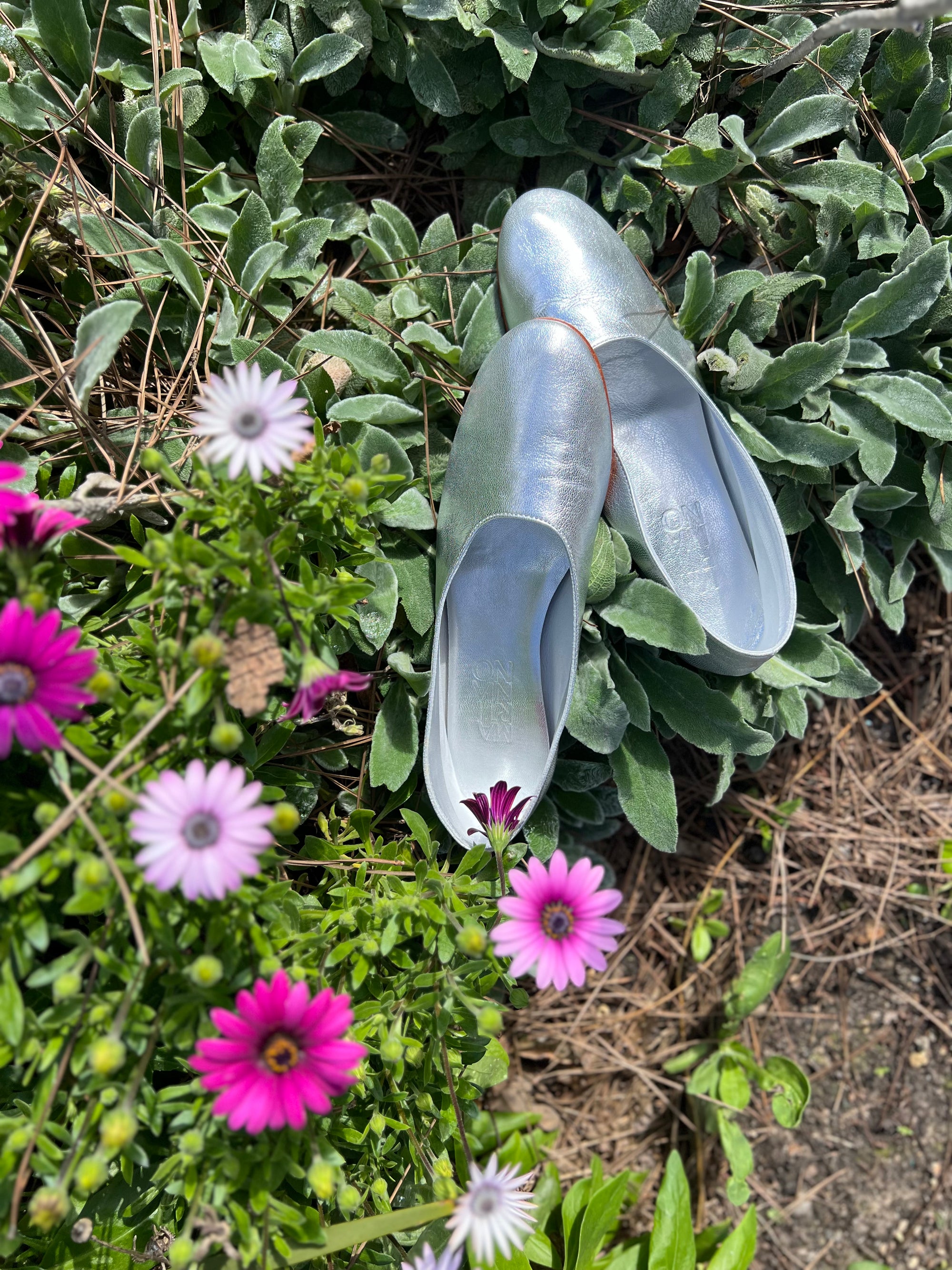 Glove Flats in Silver