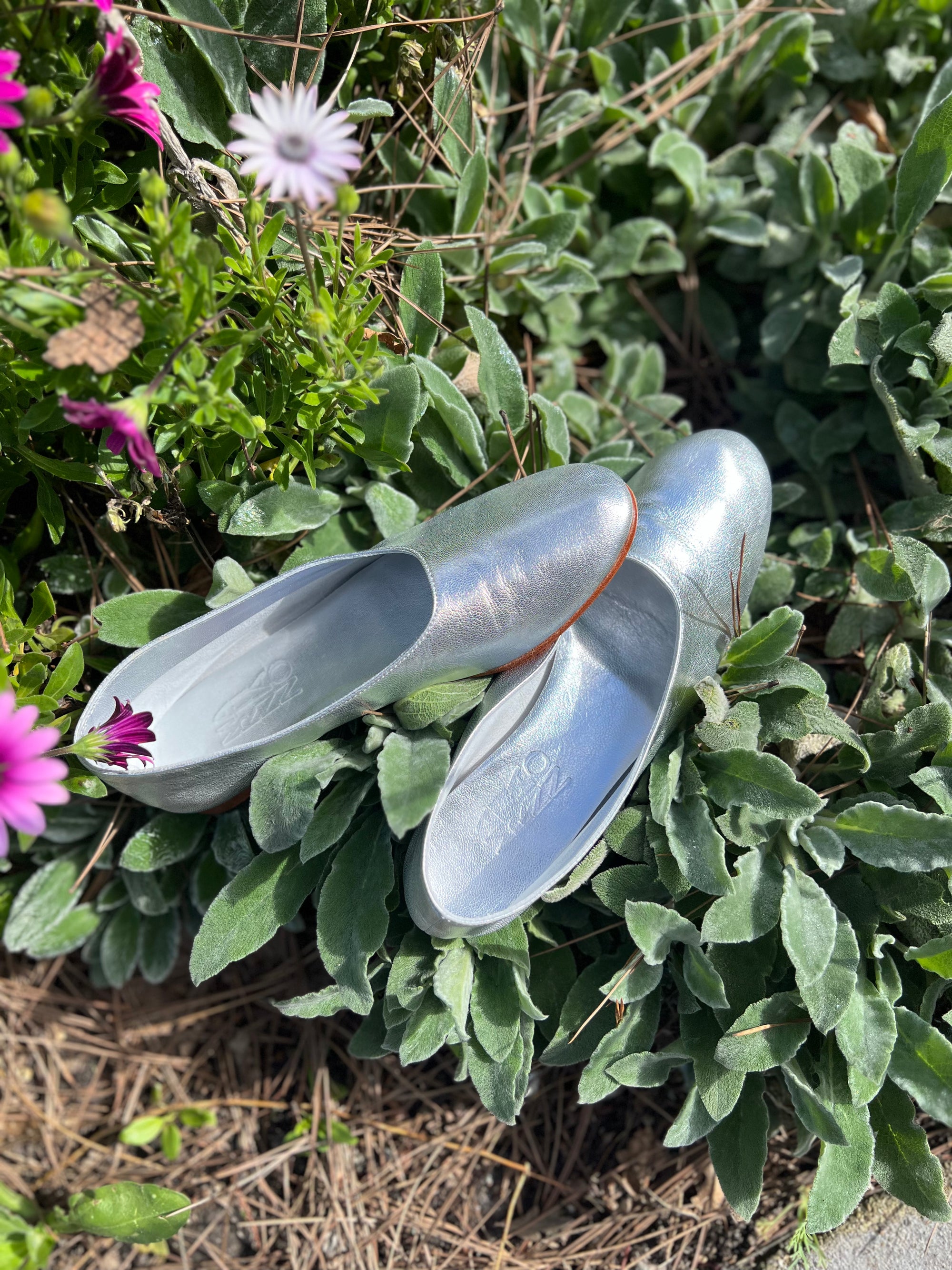 Glove Flats in Silver