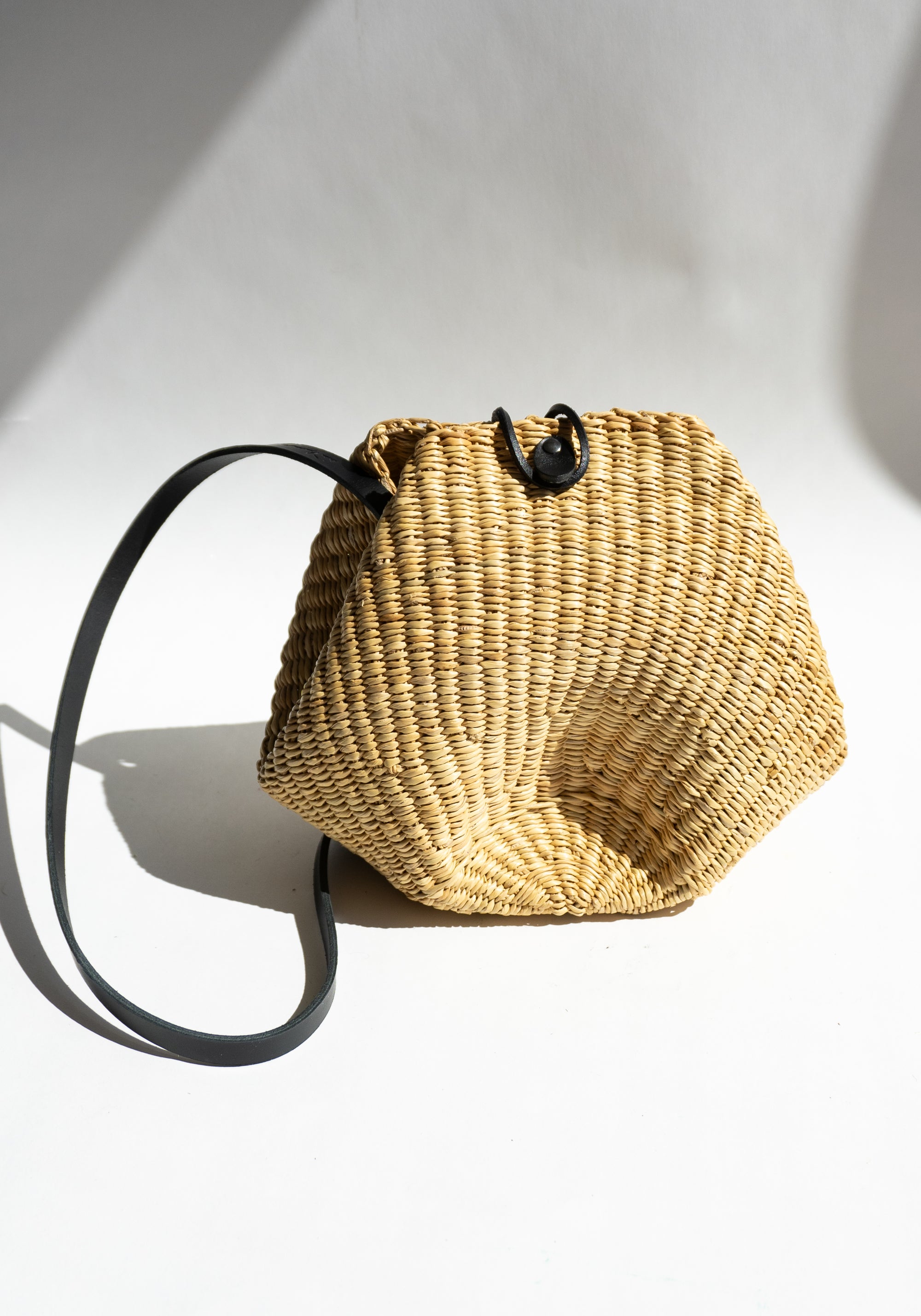 Ines Bressand Mini Shell Straw Bag No.14 in Natural