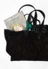 Tote in Black Suede