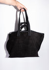 Tote in Black Suede