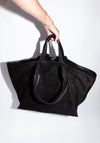 Tote in Black Suede
