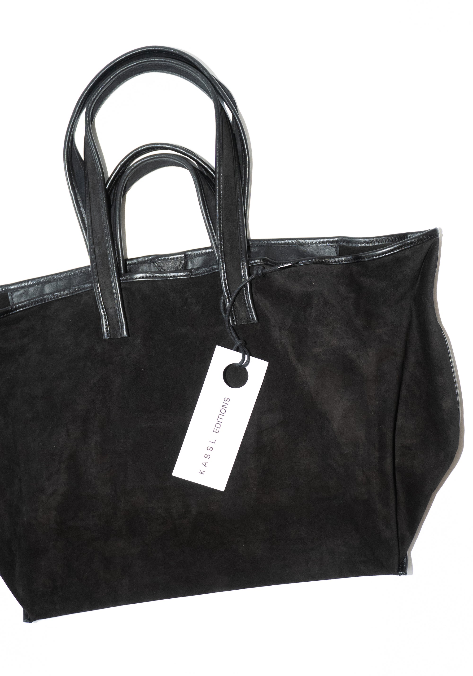 Tote in Black Suede