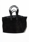 Tote in Black Suede