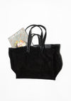 Tote in Black Suede
