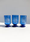 Column Recycled Blue Glass Cup