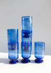 Column Recycled Blue Glass Cup