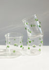 Green Polka Dotted Handblown Glass Cup